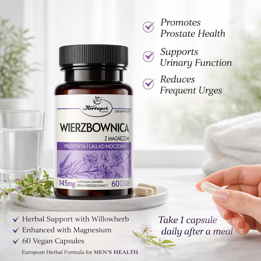 Wierzbownica with Magnesium 145 mg – Prostate & Urinary Support 60 Capsules benefits