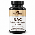 Windmill NAC N-Acetyl-Cysteine 500 mg, 100 capsules, front label / Windmill NAC 500 mg, 100 kapsułek, przód opakowania