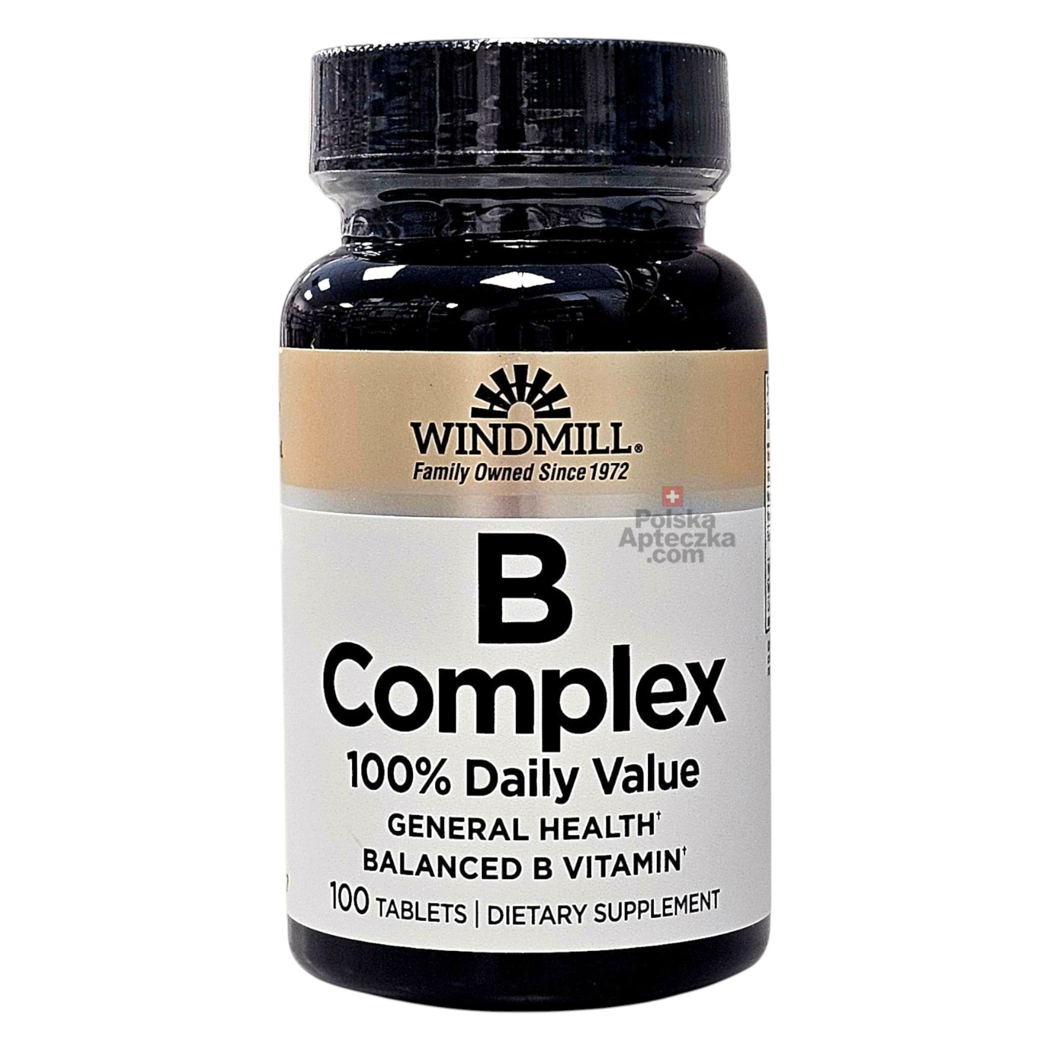 windmill b complex 100 tablets front bottle