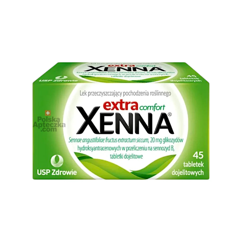 Xenna Extra Comfort – Natural laxative tablets with Senna extract for constipation relief, 45 tablets