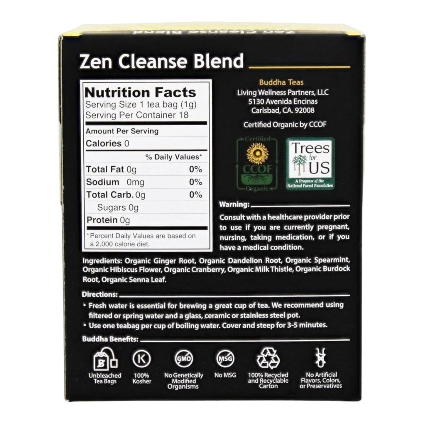 Zen Cleanse Blend 18 Organic tea bags