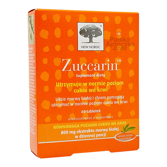 zuccarin white mullberry 60 tablets box