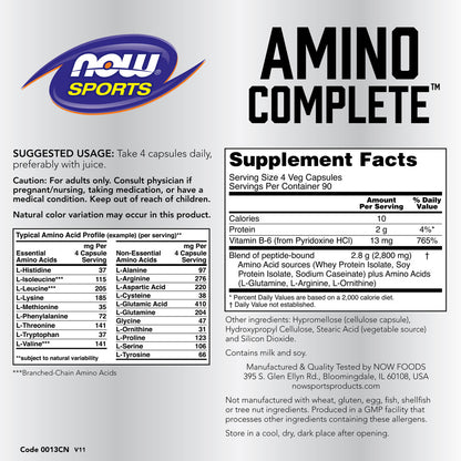 Amino Complete, Protein Blend With 21 Aminos and B-6, 360 Veg Capsules