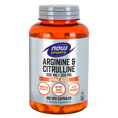 Arginine & Citrulline 500 mg/ 250 mg, Amino Acids, 120 Veg Capsules