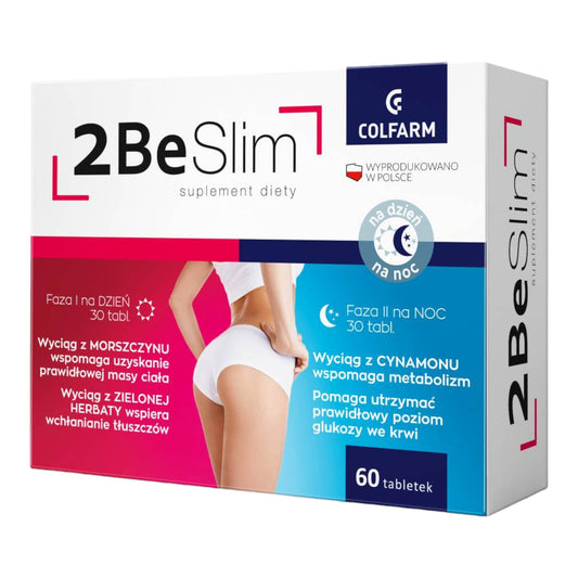 2Be Slim, 30 tabletek na dzień + 30 tabletek na noc, Colfarm