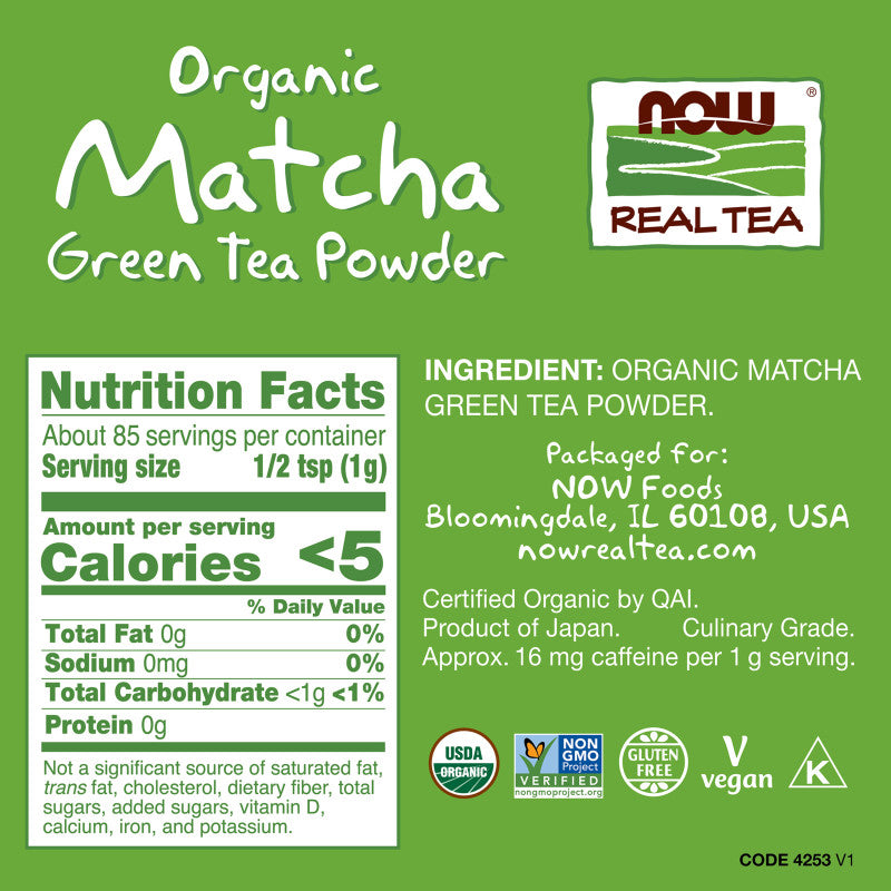 Matcha Green Tea Powder, Organic - 3 oz.