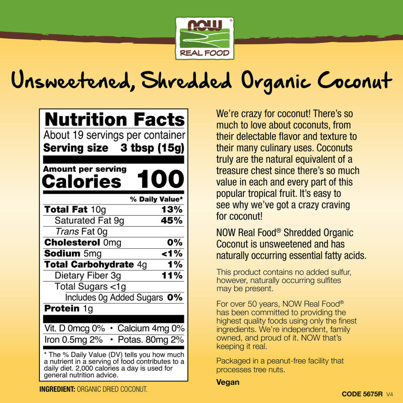 Coconut, Organic, Unsweetened & Shredded - 10 oz.
