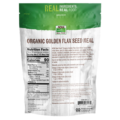 Golden Flax Seed Meal, Organic - 22 oz.