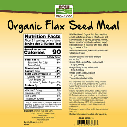 Flax Seed Meal, Organic - 12 oz.