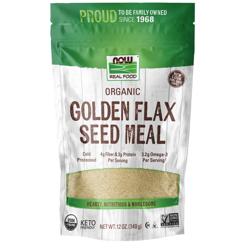 Golden Flax Seed Meal, Organic - 12 oz.