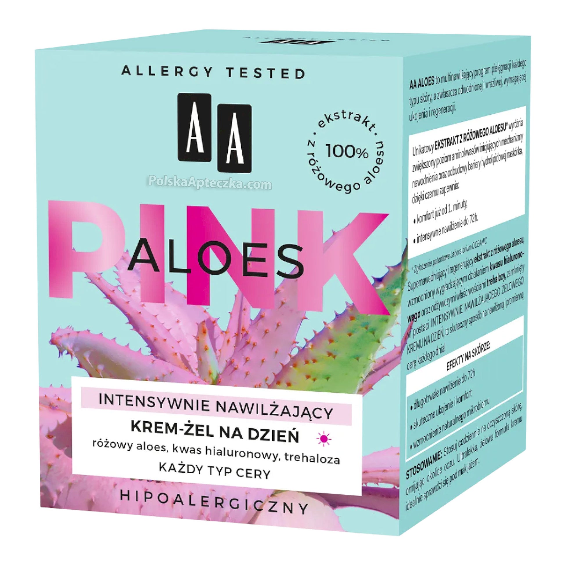 AA Pink Aloe Intensely Moisturizing Gel Cream, 50ml