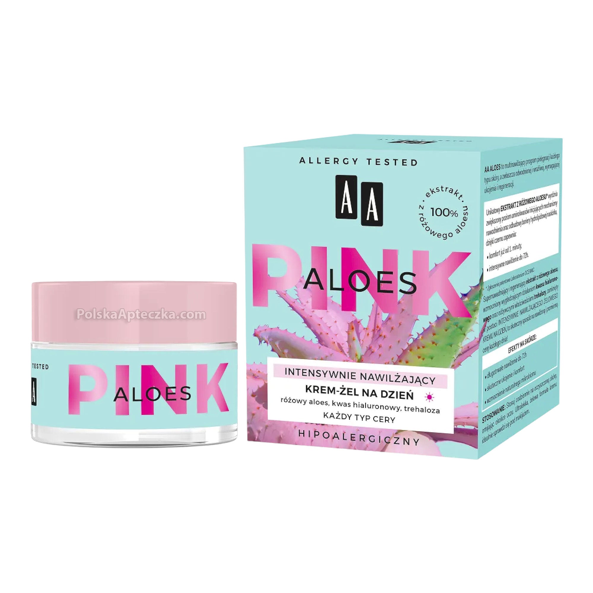 AA Pink Aloe Intensely Moisturizing Gel Cream, 50ml