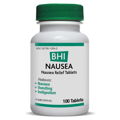 Nausea BHI, Nausea, Vomiting, Indigestion, 100 Tablets