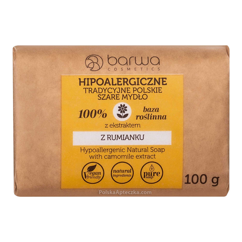 Barwa hypoallergenic natural chamomile soap 100 g fragrance-free plant-based cleansing bar for sensitive skin