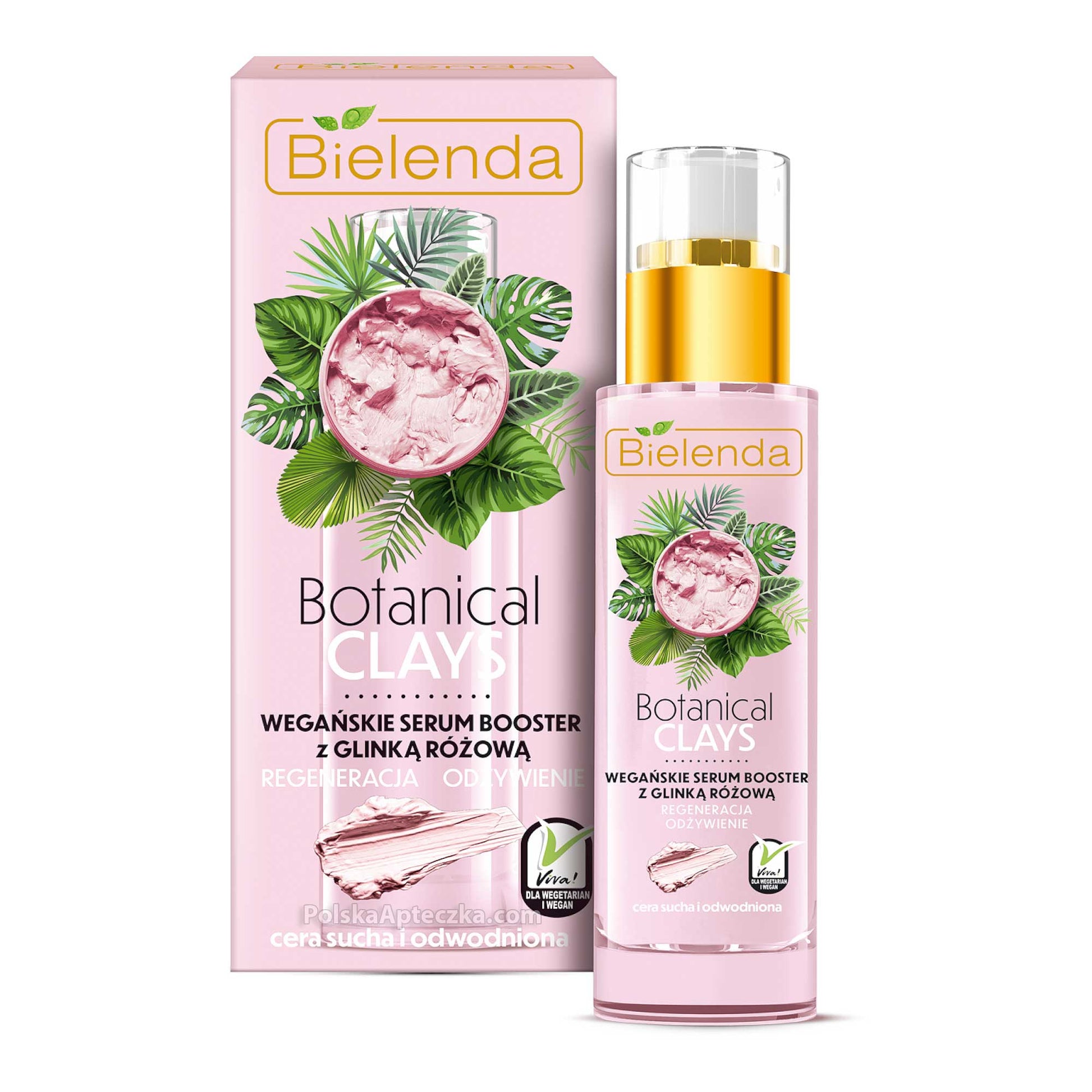 Bielenda, Botanical Clays Wegański serum z glinką różową dzien i noc 50ml