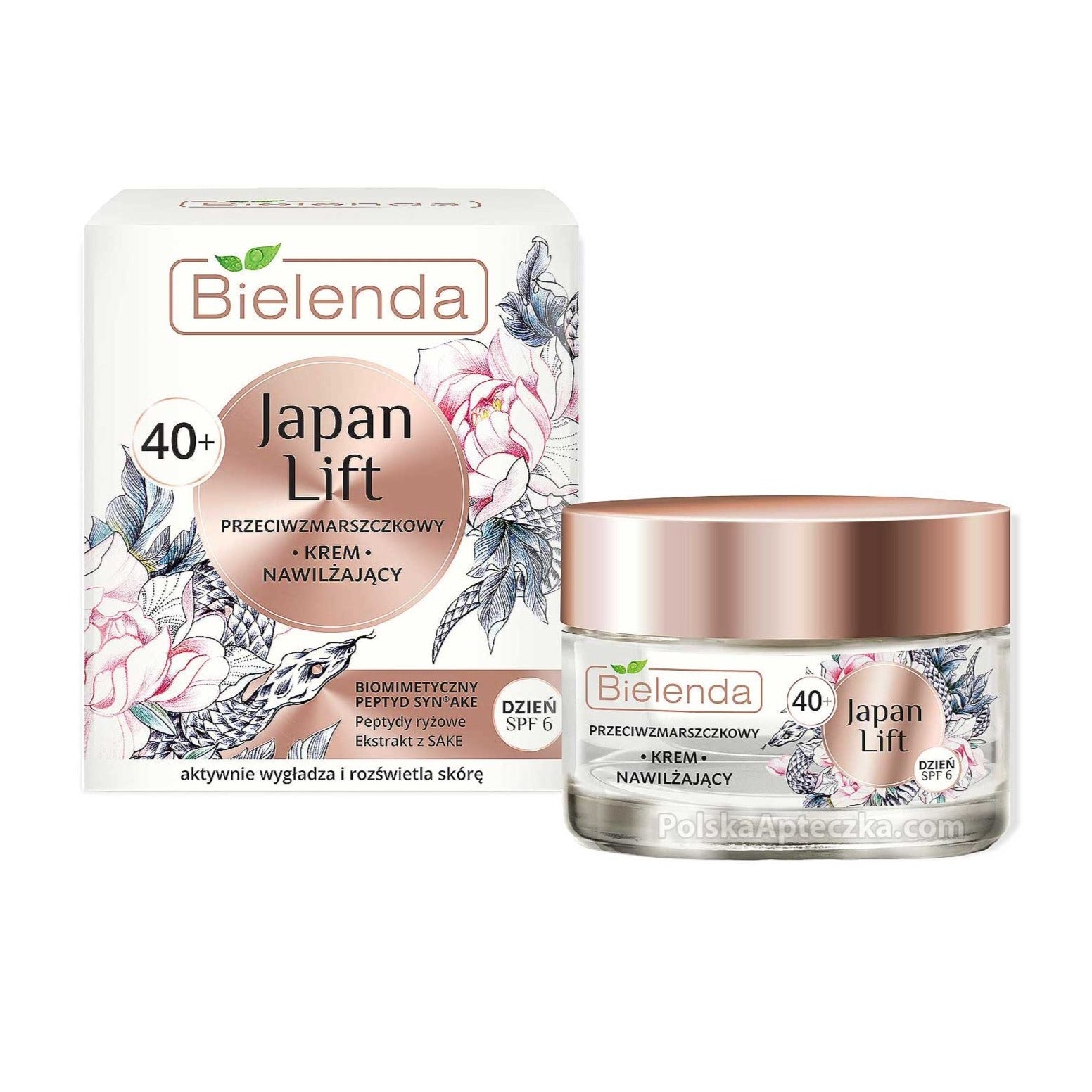 Bielenda, Japan Lift 40+ przeciwzmarszczkowy krem nawilzajacy na dzien SPF 6 50g