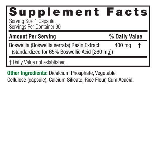 Boswellia 400mg capsules
