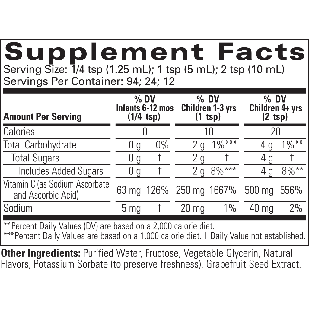 Witamina C Płyn Dla Dzieci, 118 mL - Apteczka | Proton Nutrition