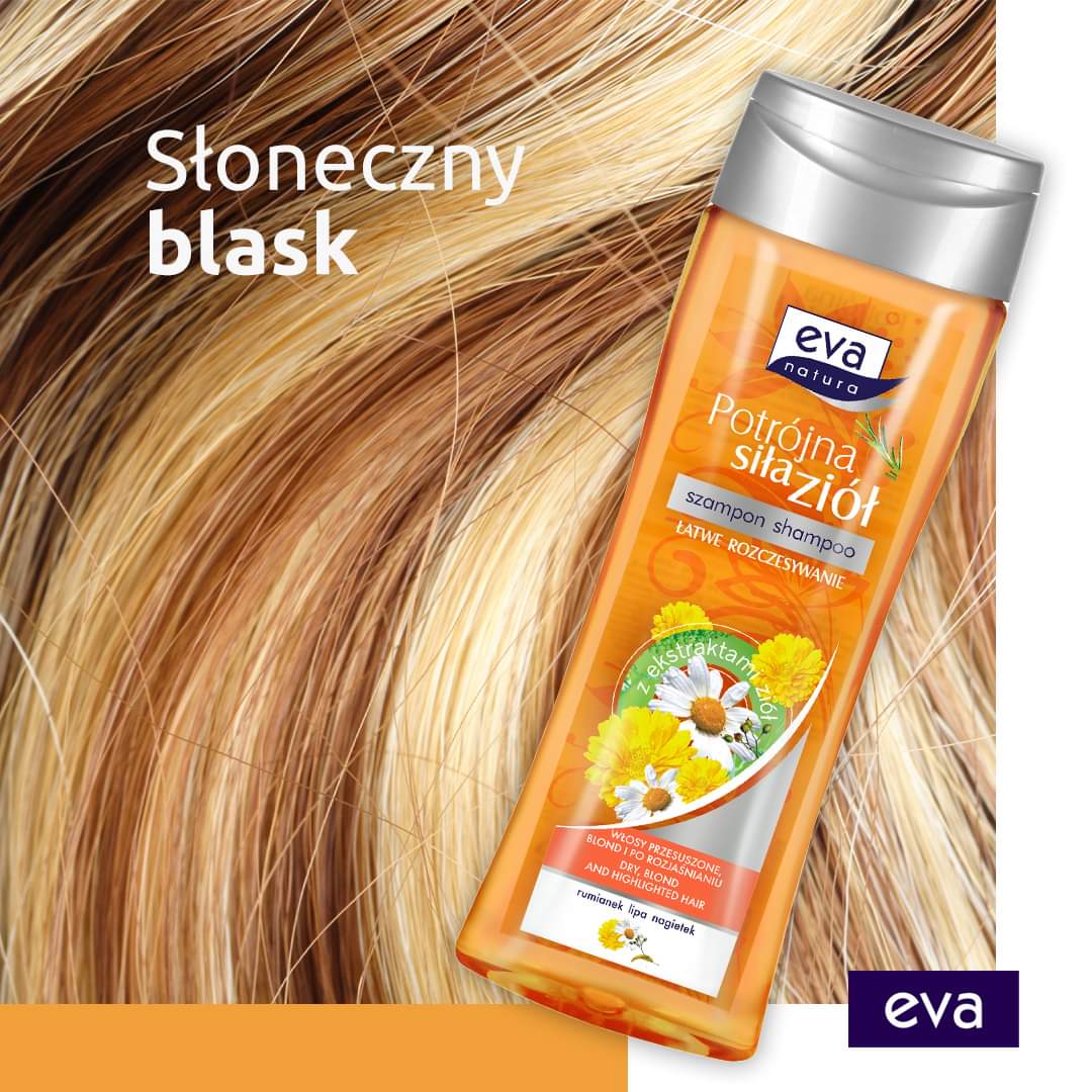 Eva Natura Triple Power of Herbs Shampoo Chamomile Linden & Calendula 400 ml