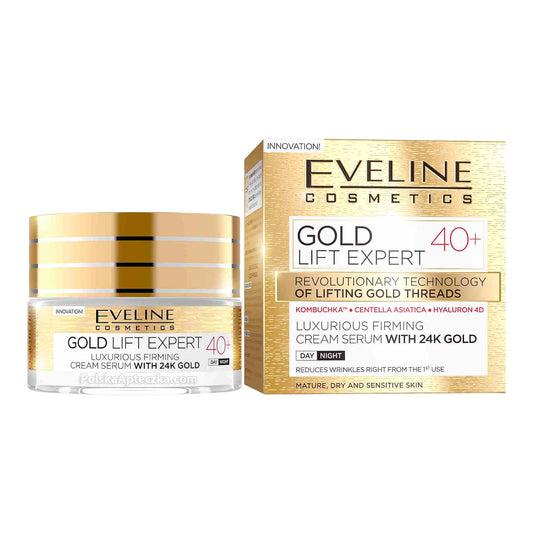 Eveline, Gold Lift Expert 40+ Luksusowy Ujędrniający krem-serum z 24k złotem