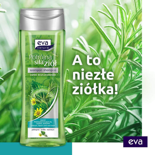Eva Natura, Potrójna Siła Ziół, Szampon pokrzywa arnika rozmaryn 400 ml