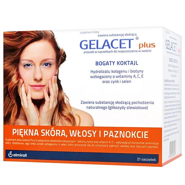 Gelacet Plus Collagen & Vitamin Powder for Solution 21 Sachets