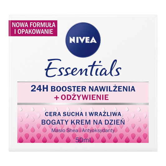 Nivea Essentials 24H Booster Nawilżenia i odżywienie 50ml