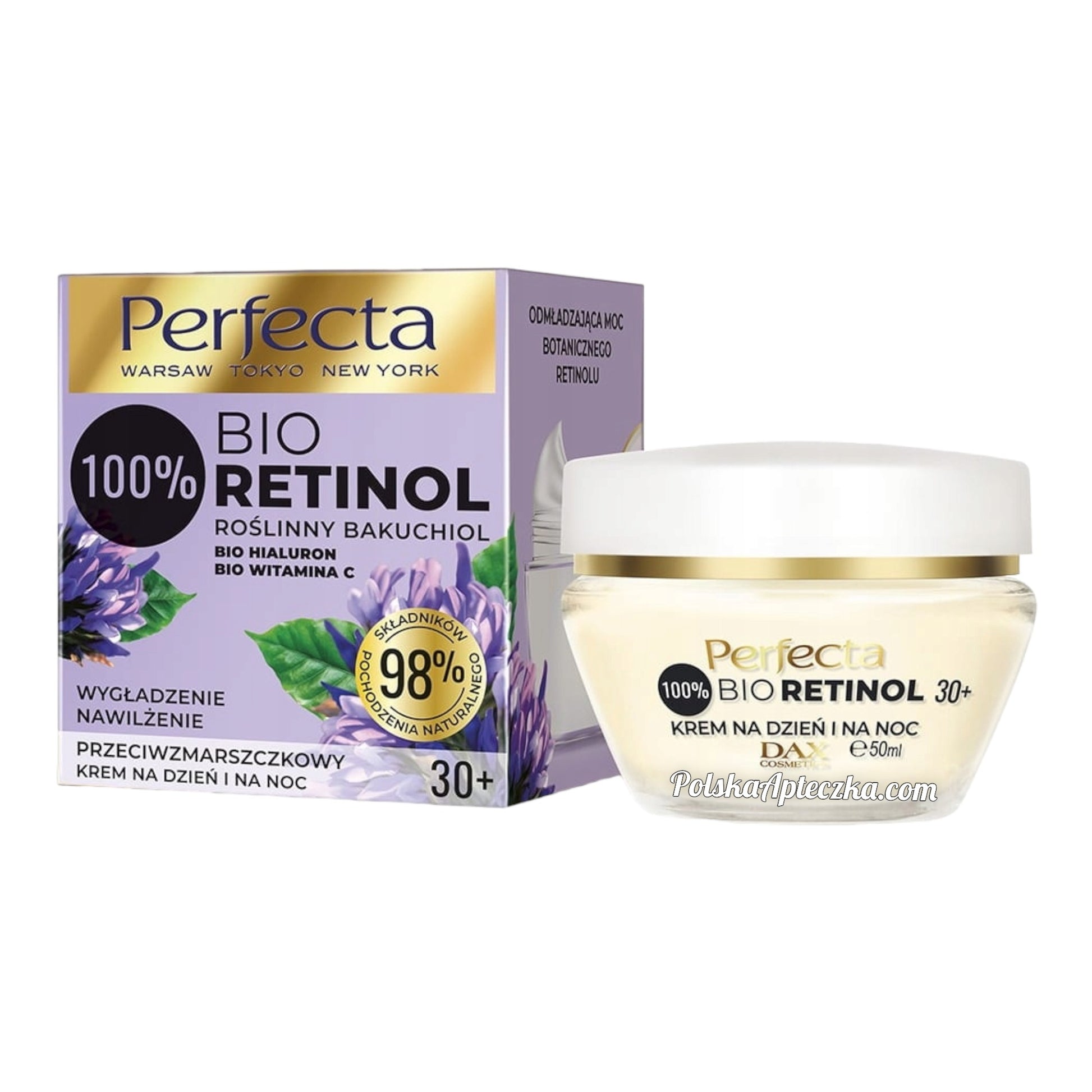 Perfecta, Bio Retinol 30+ krem przeciwzmarszczkowo-nawilżający na dzień i noc 50ml