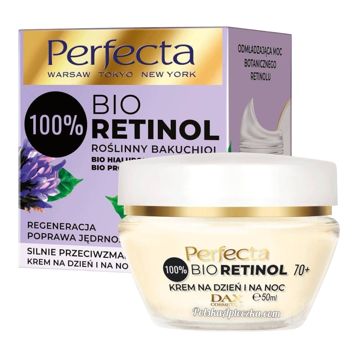 Perfecta, Bio Retinol 70+ krem regenerująco-ujędrniający na dzień i noc  50ml