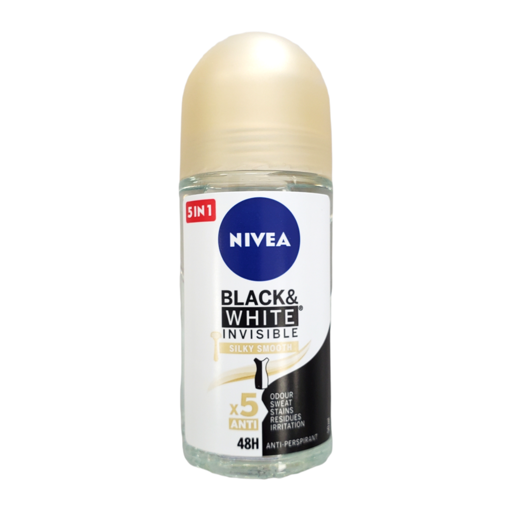 Nivea Black & White silky smooth anti-perspirant roll-on dla kobiet
