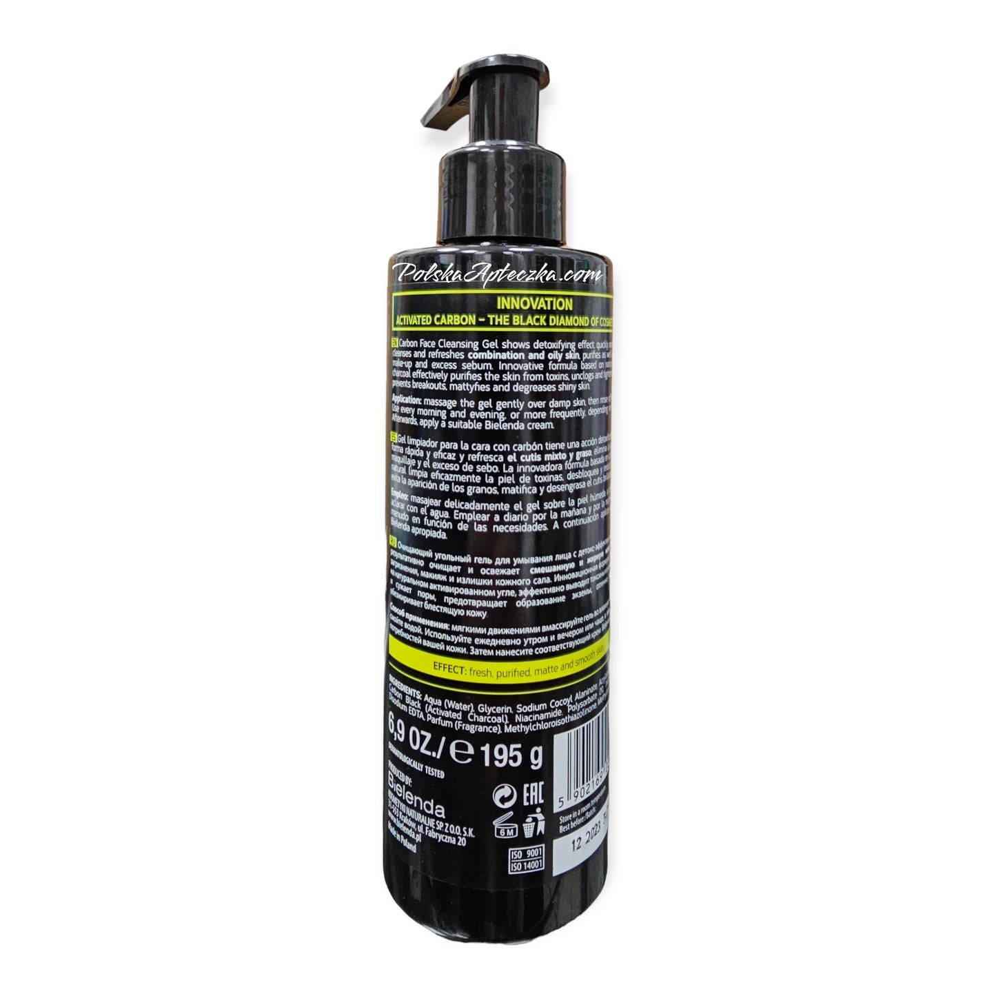 Bielenda, Carbo Detox, Oczyszczajacy zel weglowy do mycia twarzy 195 g