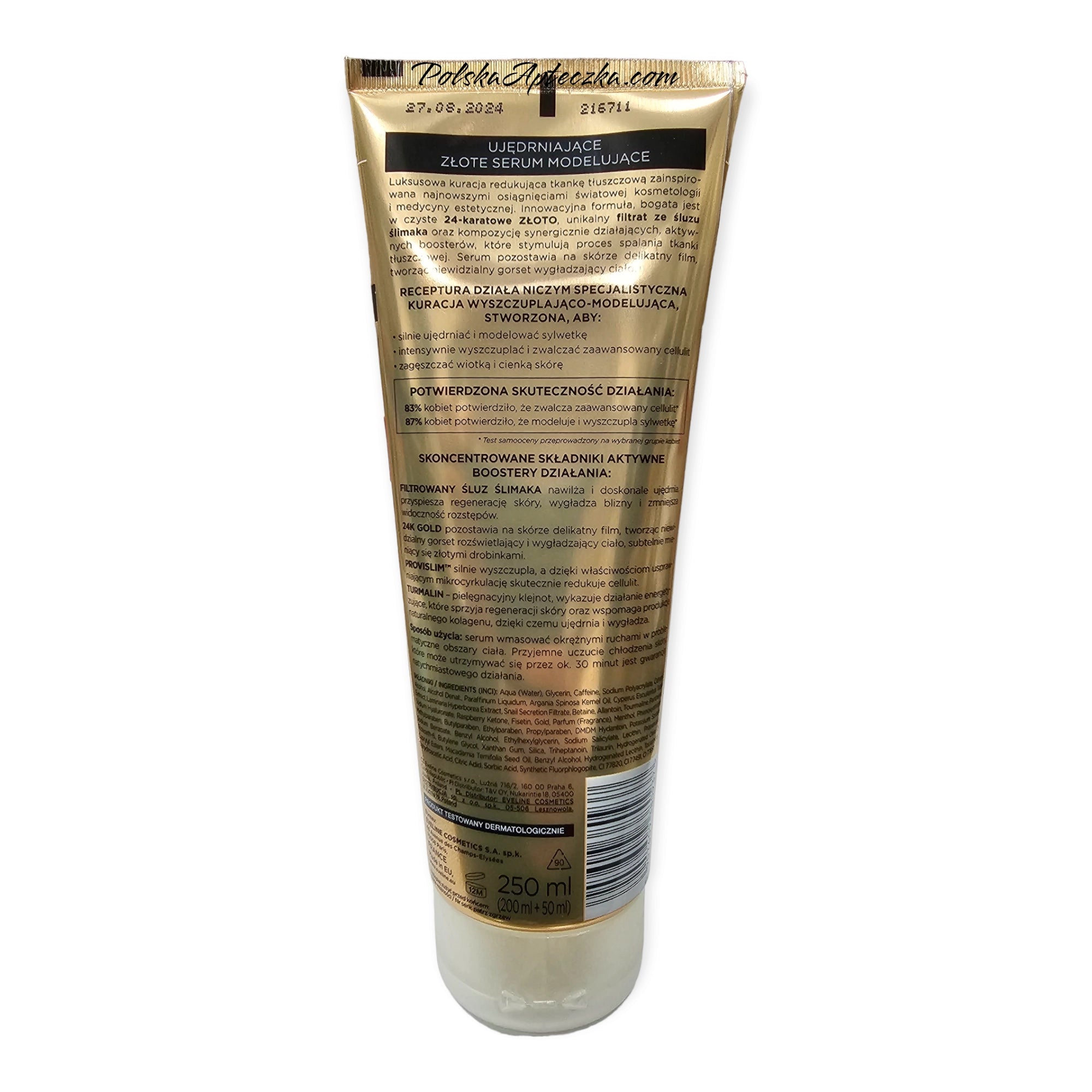 Eveline, Slim Extreme 4D, Ujędrniające złote serum modelujące