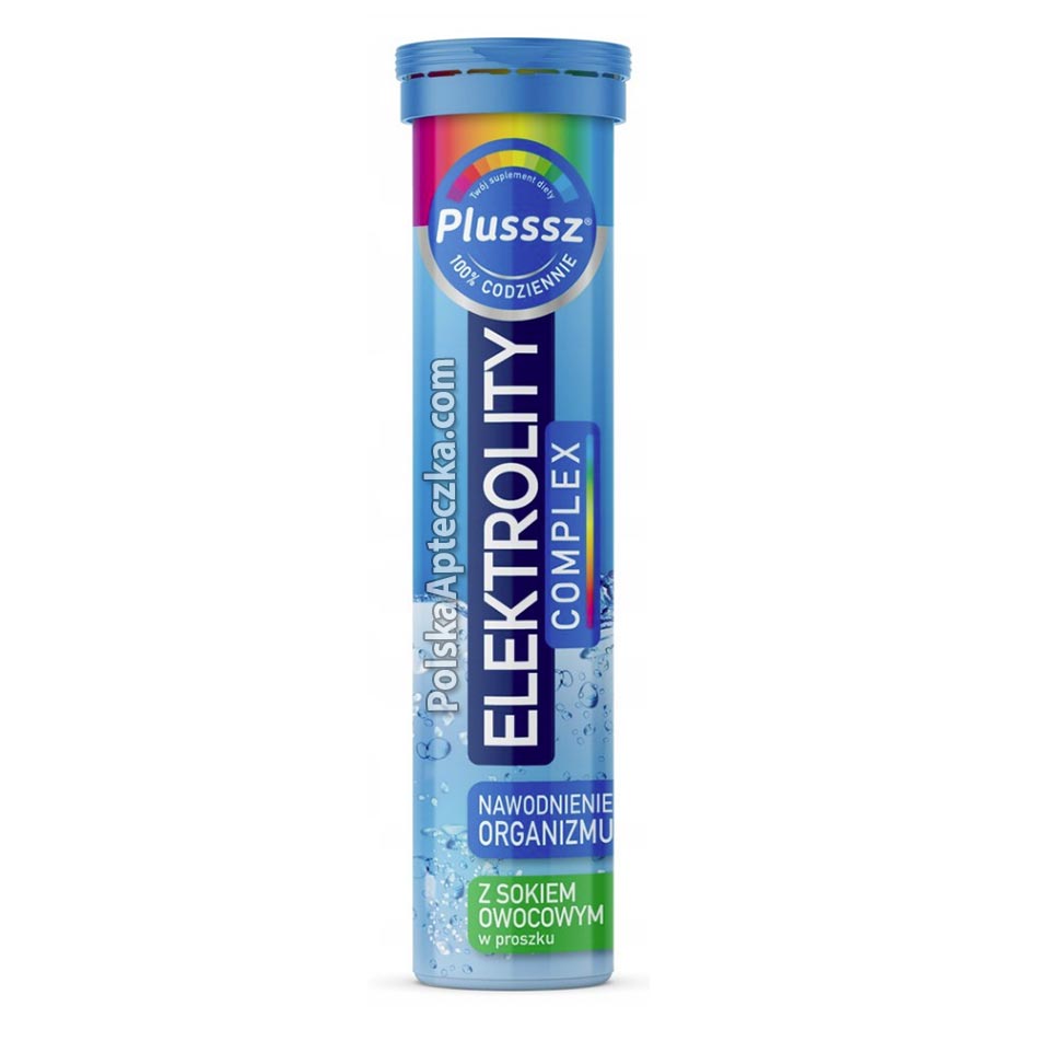 Plusssz Elektrolity Complex effervescent tablets for hydration, 20 count