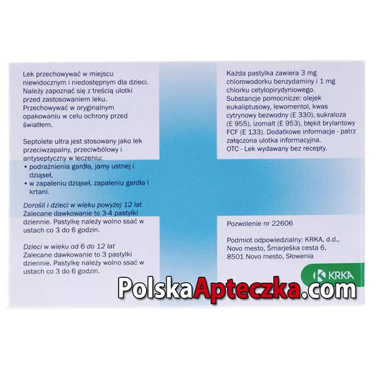 Septolete Ultra 16 pastylek