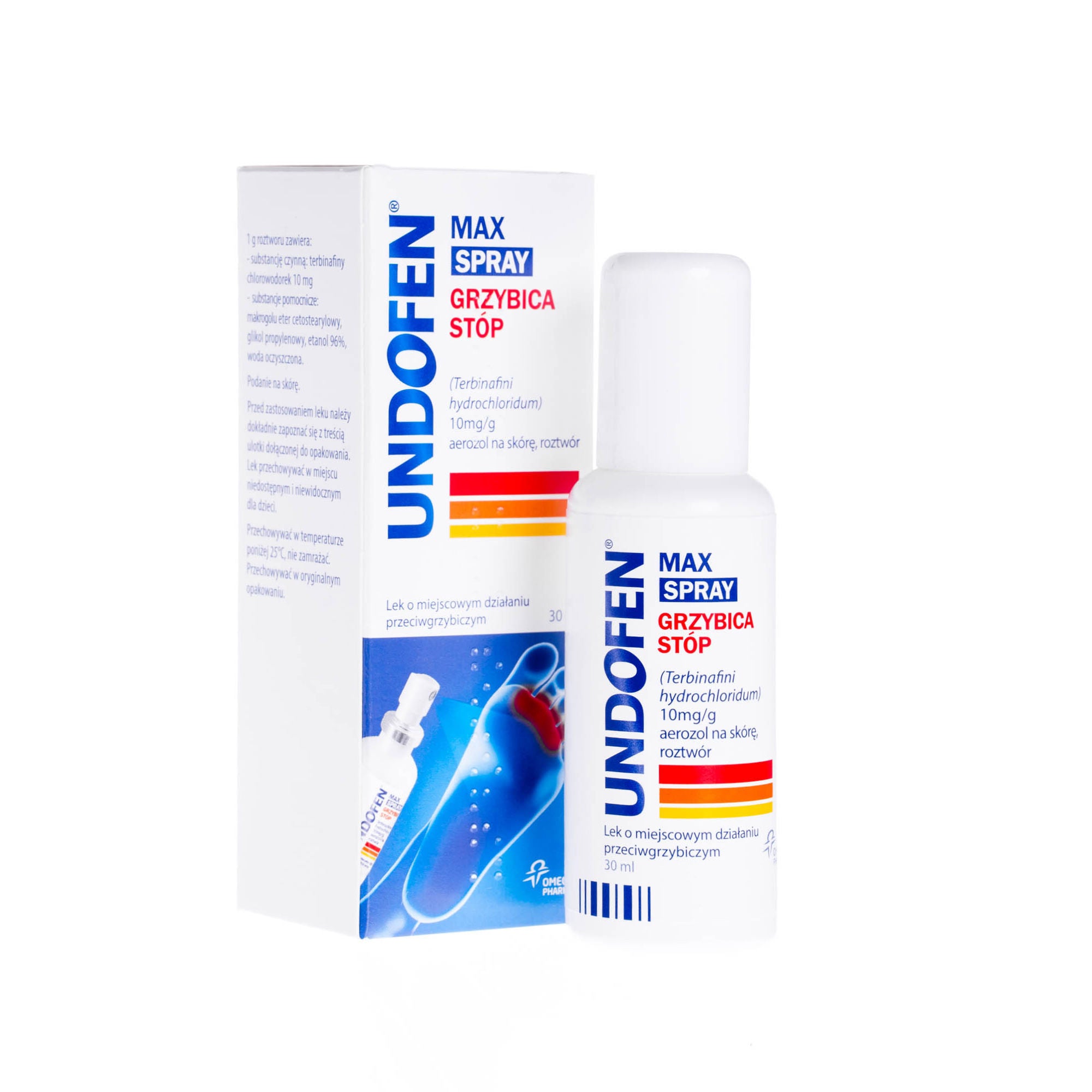 Undofen Max Spray for foot skin care – 30ml aerosol with terbinafine