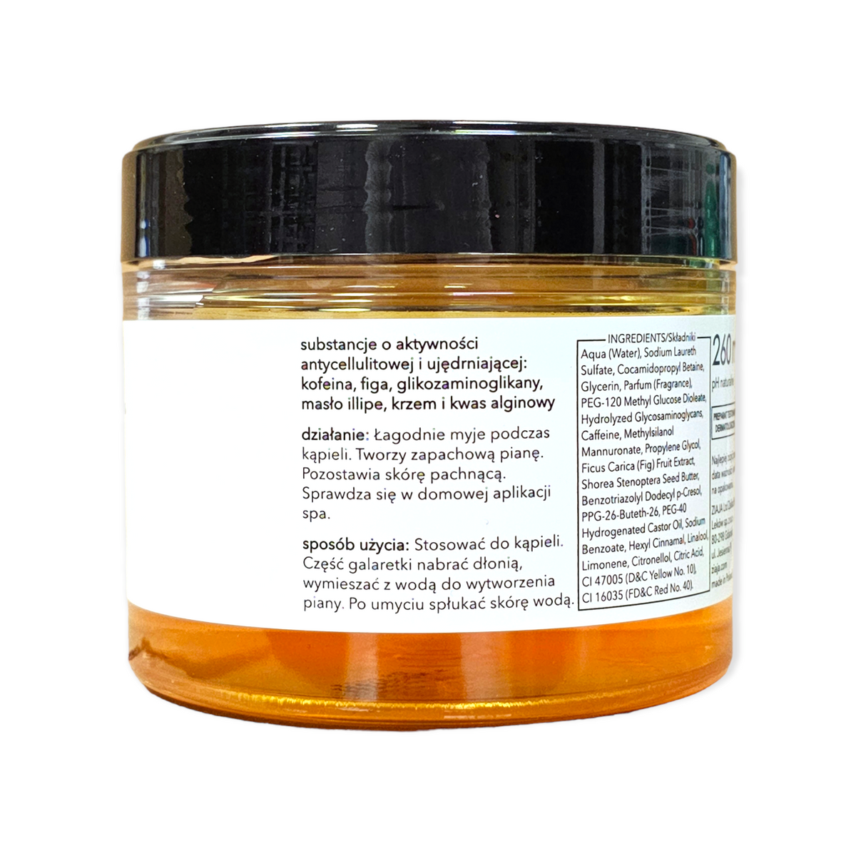 Ziaja Baltic Home Spa Fit Mango Bath Jelly 260ml Vegan Body Bath Foam Instructions