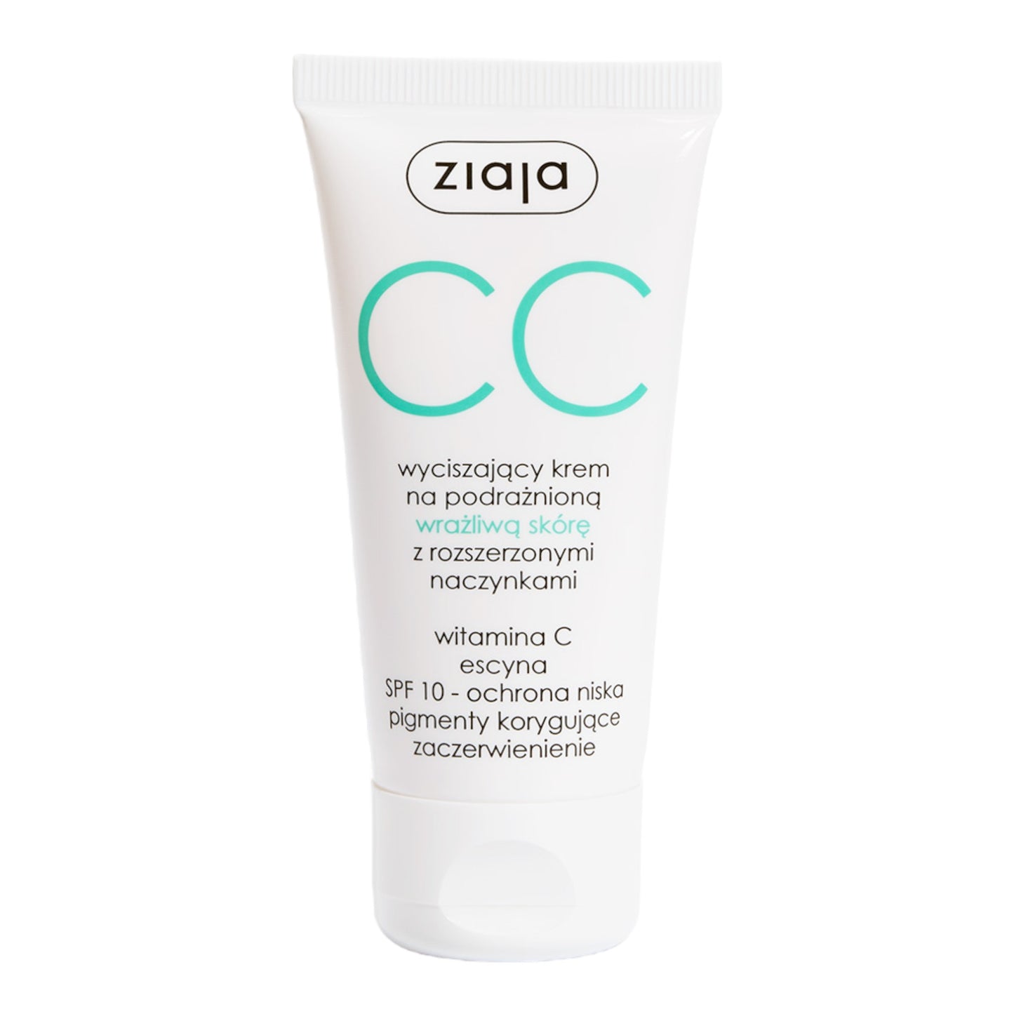 Ziaja CC Calming Cream for Sensitive Skin with Redness and Enlarged Capillaries SPF 10 50ml