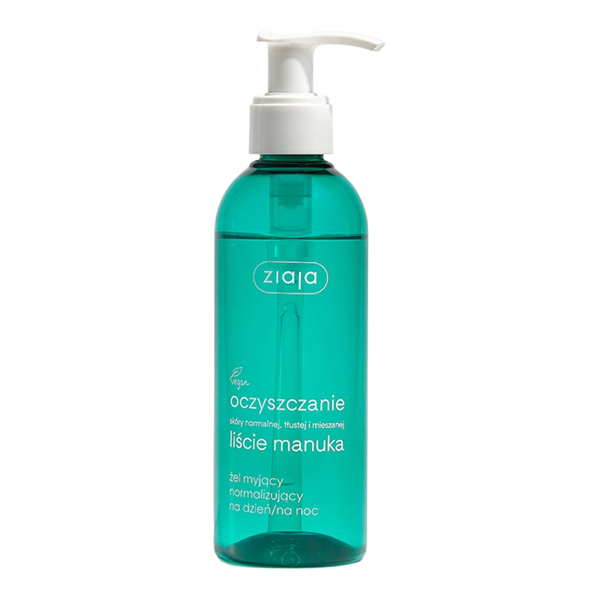 Ziaja Manuka Leaves Normalizing Cleansing Gel for Normal, Oily, and Combination Skin, 200ml