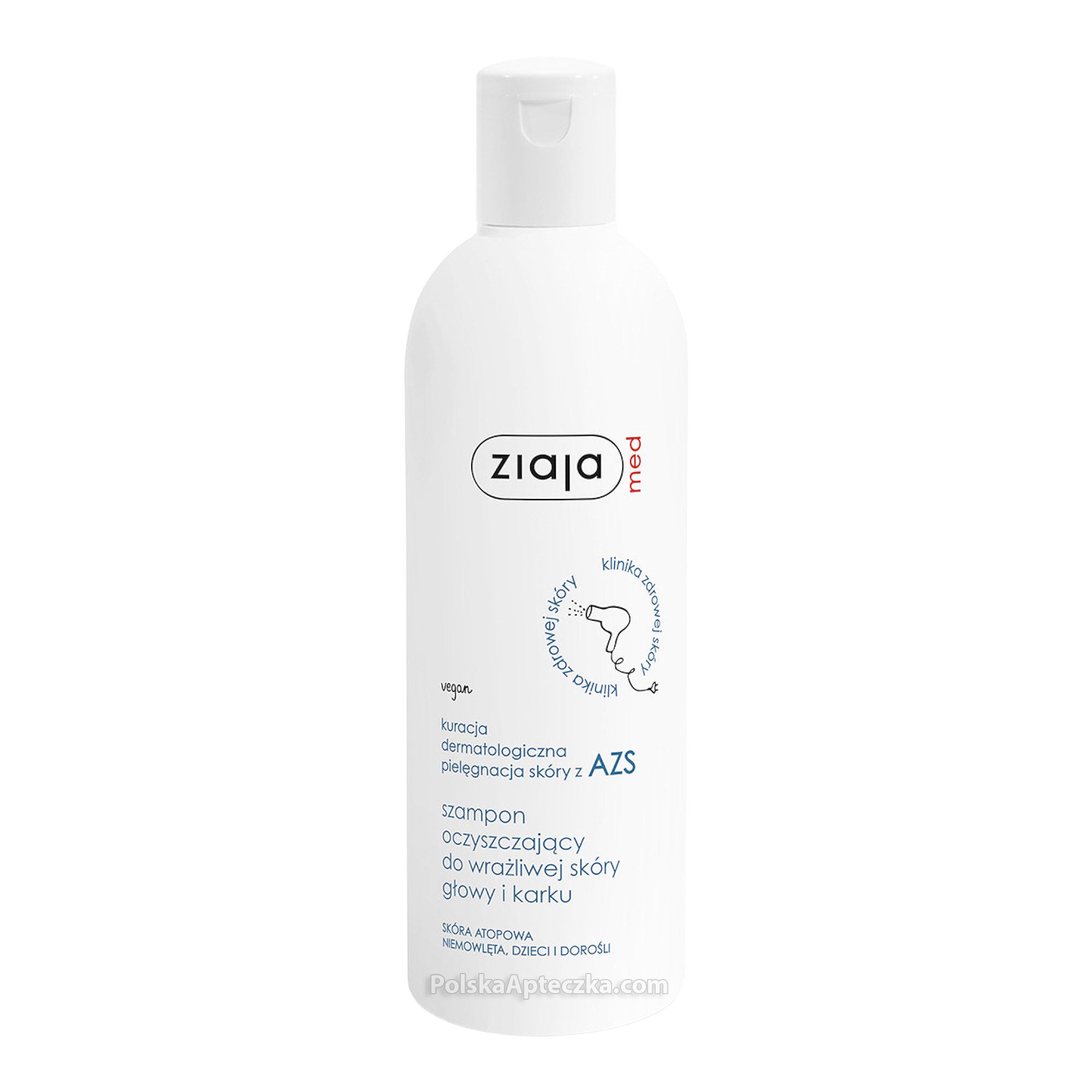 Ziaja Med AZS Cleansing Shampoo for Sensitive Scalp and Neck – 300ml Bottle