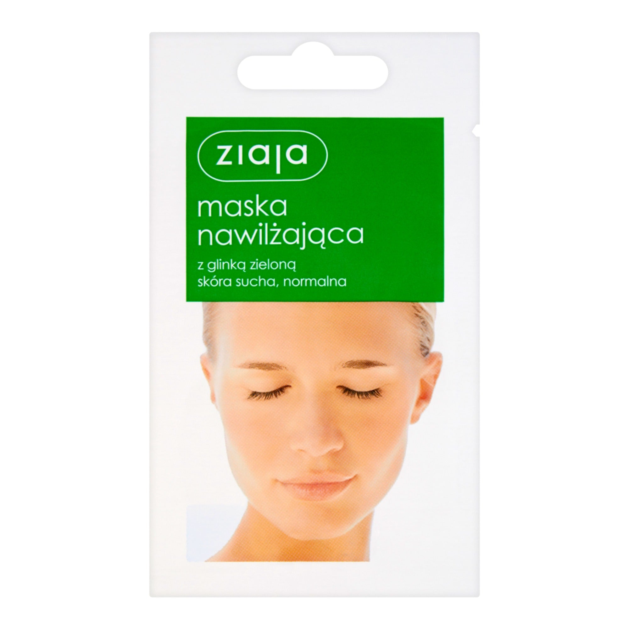 Ziaja moisturizing mask with green clay for normal dry skin 7ml