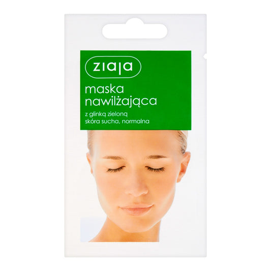 Ziaja moisturizing mask with green clay for normal dry skin 7ml