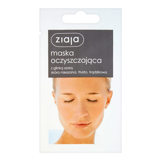 Ziaja maska oczyszczająca z glinką szarą skóra mieszana tłusta trądzikowa 7ml