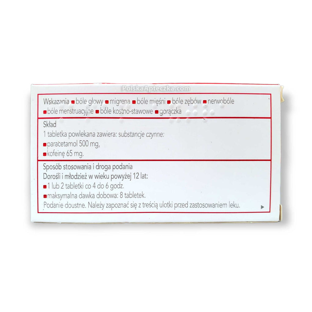 Apap Extra, lek przeciwbólowy i przeciwgorączkowy, 50 tabletek