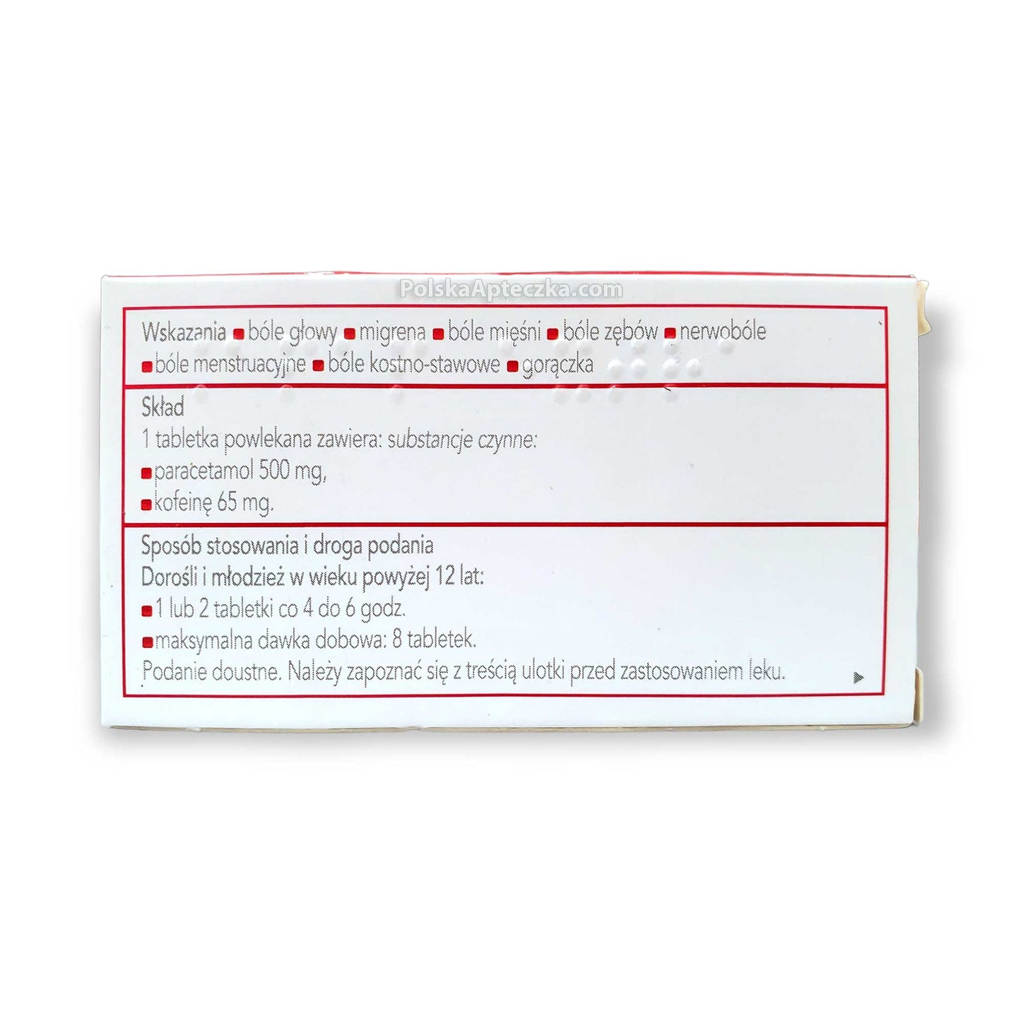 Apap Extra, lek przeciwbólowy i przeciwgorączkowy, 50 tabletek