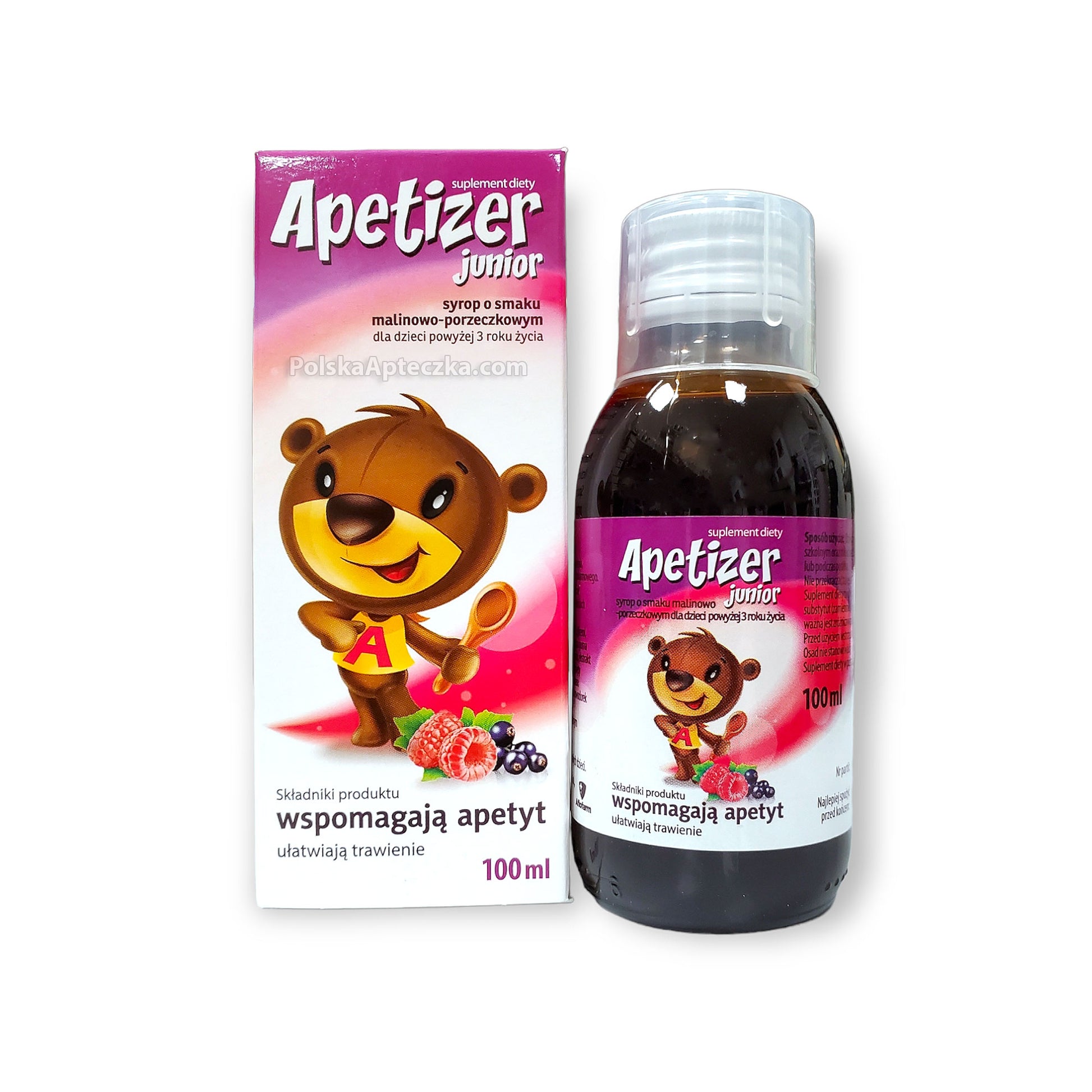 Apetizer Junior Syrop o smaku malinowo-porzeczkowym 100ml