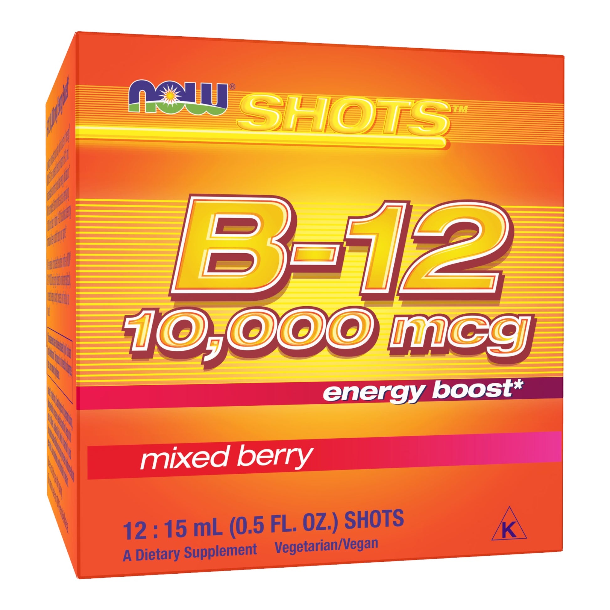 B-12 10,000 mcg - 12x15 mL (0.5 fl. oz.) Shots