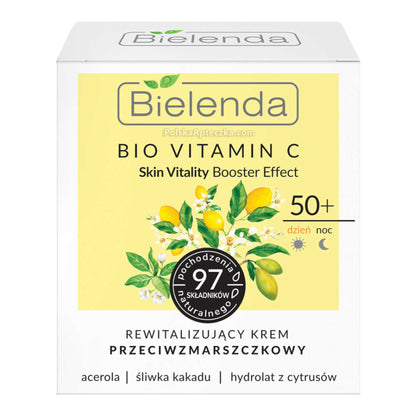 Bielenda, Bio Vitamin C, 50+ Rewitalizujący krem przeciwzmarszczkowy dzień i noc 50 g