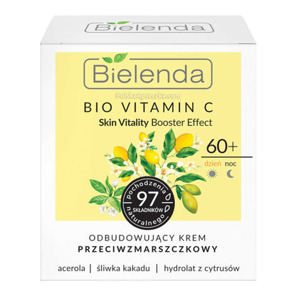 Bielenda, Bio Vitamin C, 60+ Odbudowujący krem przeciwzmarszczkowy dzień i noc 50 g