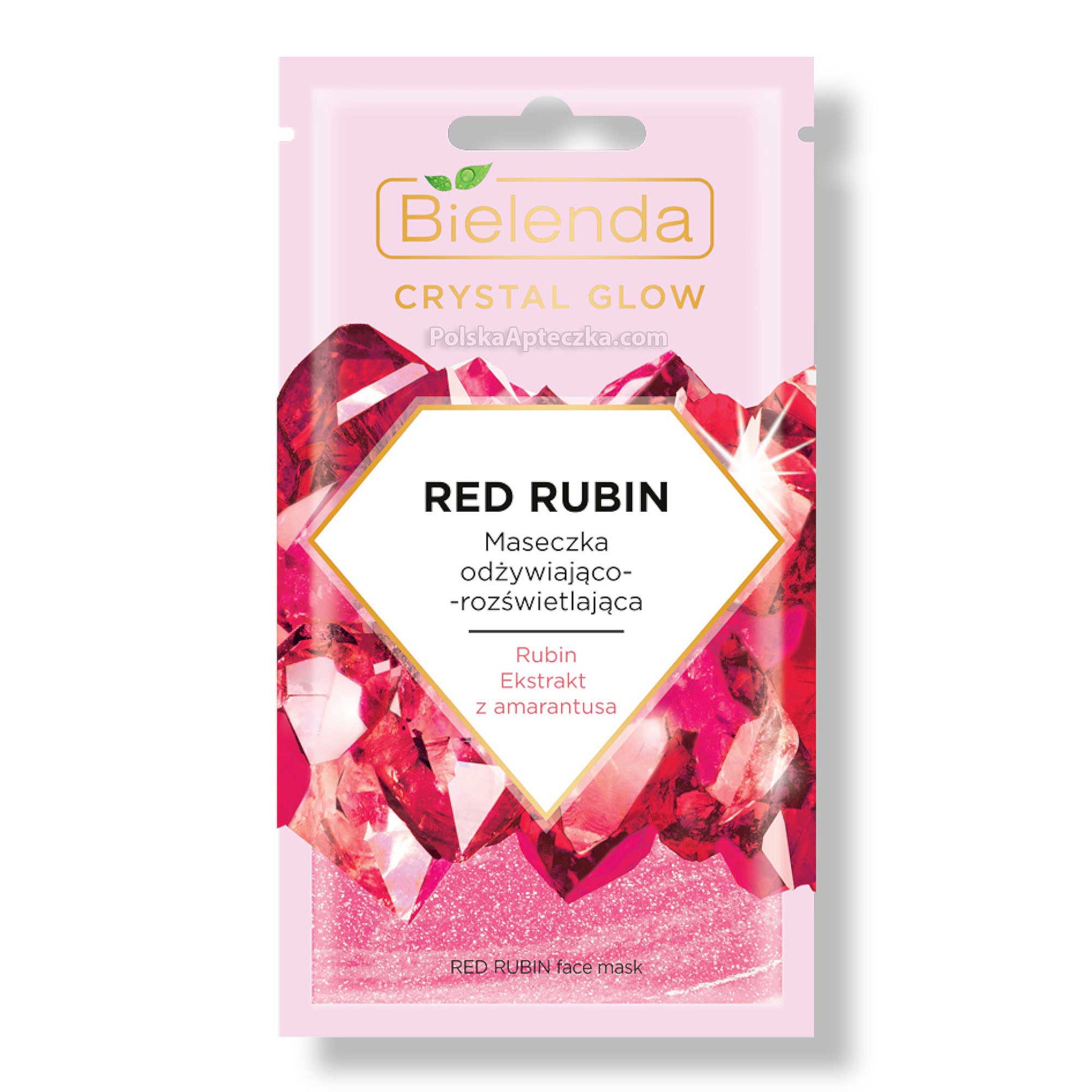Bielenda, Crystal Glow, Red Rubin maseczka odżywiająco-rozświetlająca 8 g