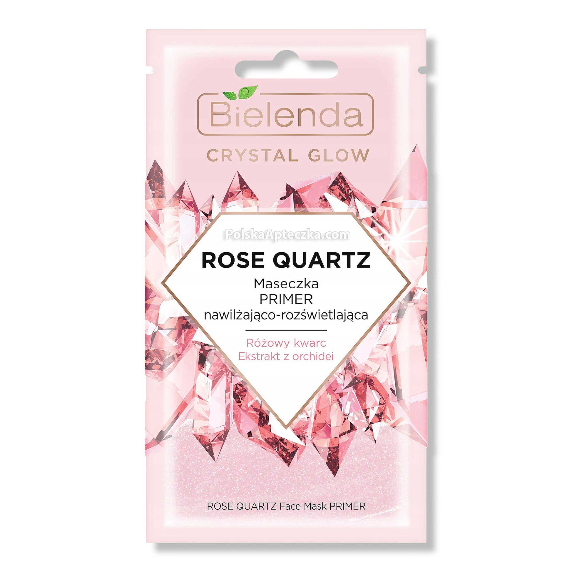 Bielenda, Crystal Glow, Rose Quartz maseczka nawilzajaca i rozswietlajaca 8 g